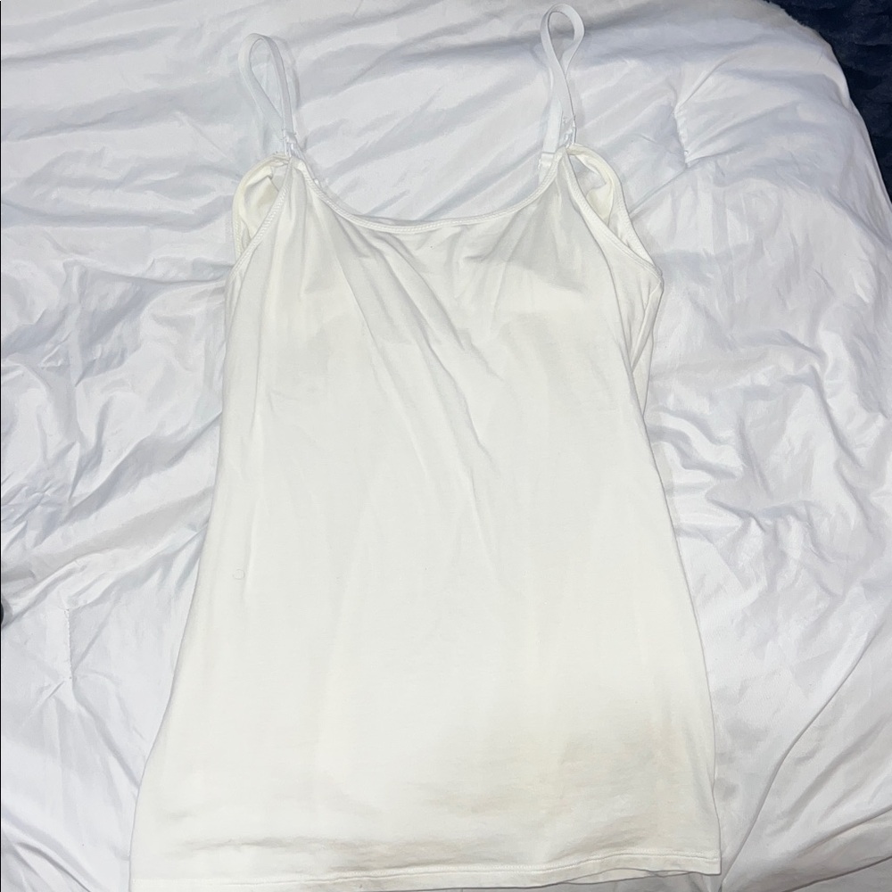 White Spaghetti Strap Tank Top